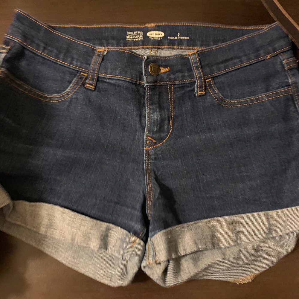 Dark wash old navy shorts